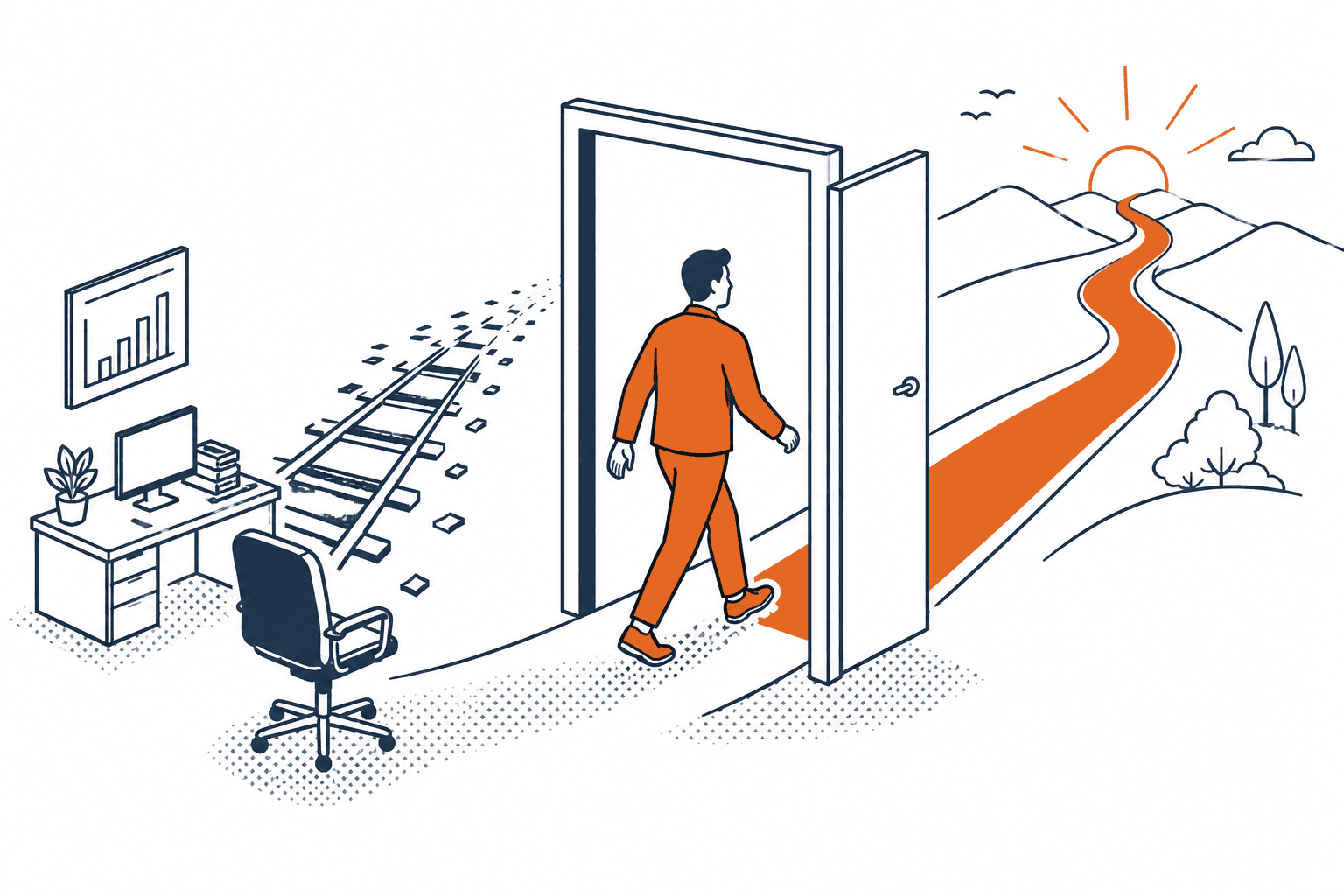 Stepping through retirement toward a new path — reboot, don't mute